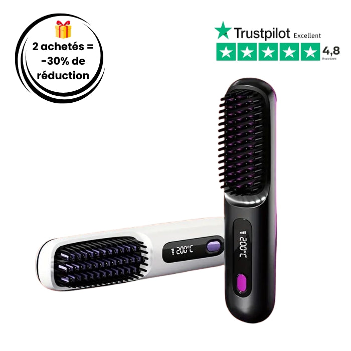 Brosse Chauffante Lissante Sans Fil - Jamy Latey™
